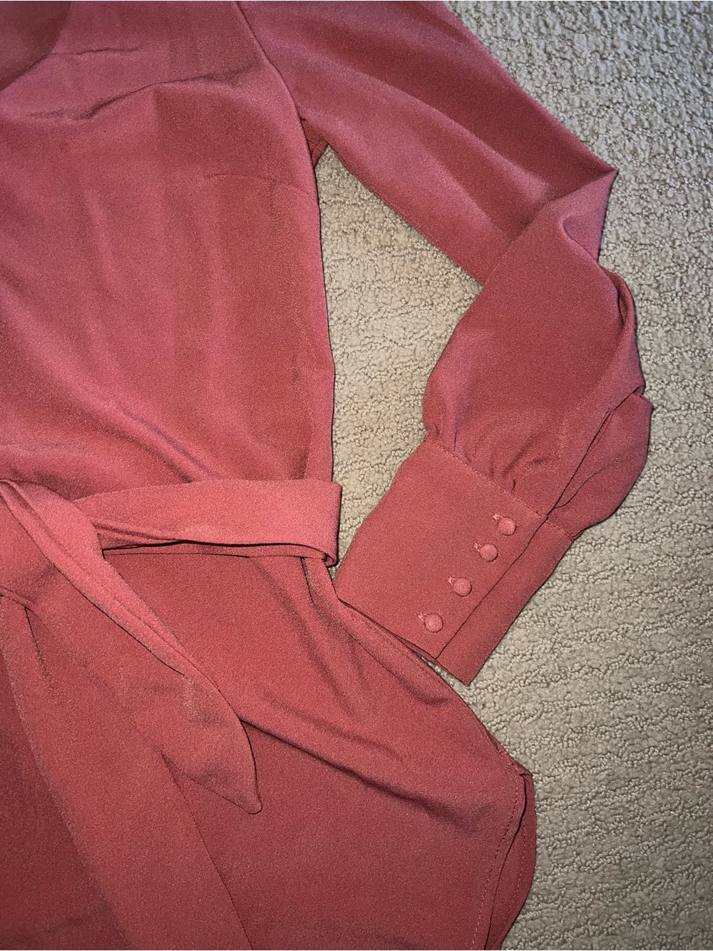 Wrap Blouse with Waist Tie - Picture 3 of 5